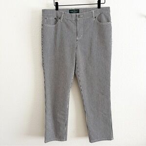 Lauren Ralph Lauran Railroad Stripe Pants Size 14P